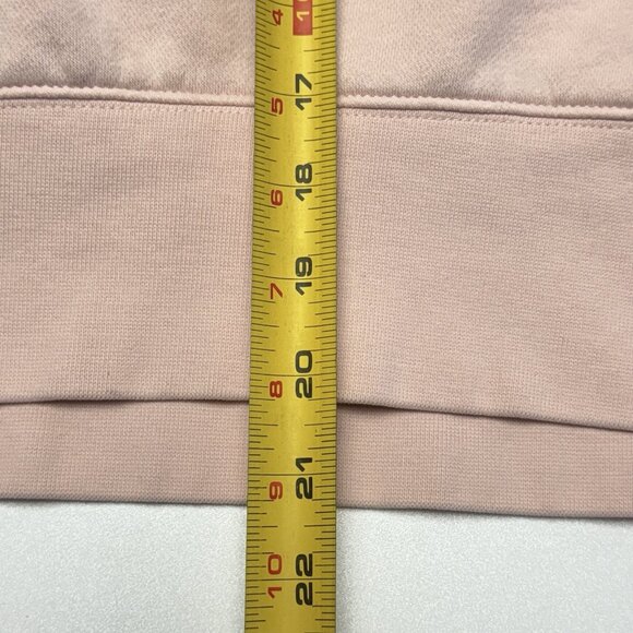 Nike Center Check Sweatshirt Womens Large Relaxed Crop Style Baby Pink - Picture 9 of 10